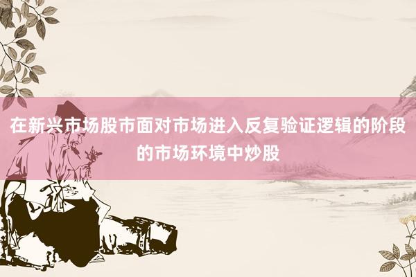 在新兴市场股市面对市场进入反复验证逻辑的阶段的市场环境中炒股
