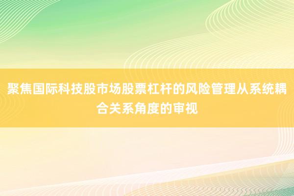 聚焦国际科技股市场股票杠杆的风险管理从系统耦合关系角度的审视