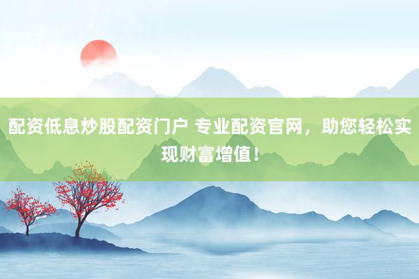 配资低息炒股配资门户 专业配资官网，助您轻松实现财富增值！